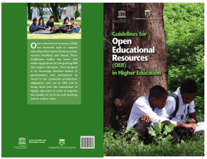 Guidelines for open educational resources - unesdoc