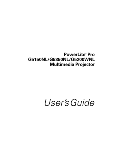 User Manual - ProjectorCentral.com