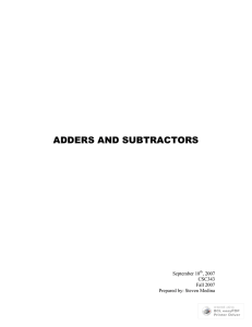 Lab2a ADDERS and SUBTRACTORS