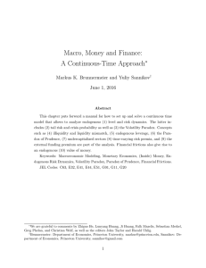 Macro, Money and Finance: A Continuous-Time Approach