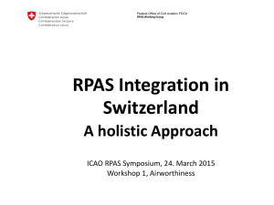 RPAS Integration in Switzerland A holistic Approach