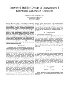 Improved Stability Design of Interconnected Distributed Generation