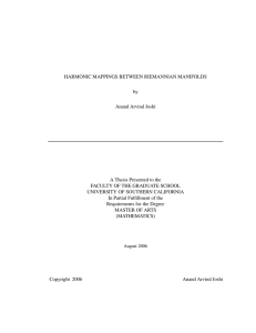 HARMONIC MAPPINGS BETWEEN RIEMANNIAN MANIFOLDS by