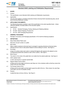 Standard AIAG Labeling and Palletization