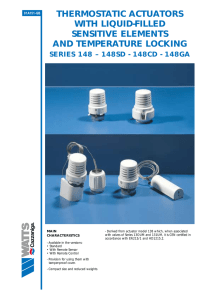 thermostatic actuators with liquid-filled sensitive