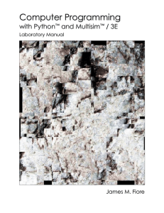Laboratory Manual for Computer Programming with Python and