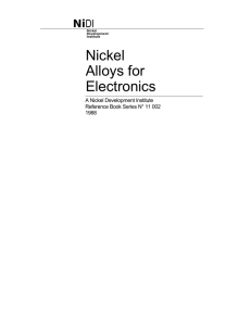 Nickel Alloys for Electronics