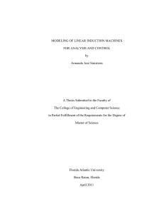 MODELING OF LINEAR INDUCTION MACHINES FOR ANALYSIS