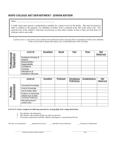 Junior Review Form Studio