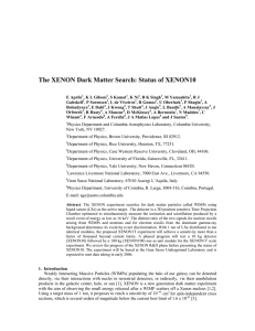 The XENON Dark Matter Search: Status of XENON10