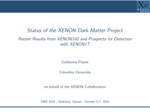 Status of the XENON Dark Matter Project