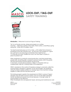 lock-out / tag-out safety training