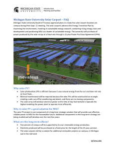 Michigan State University Solar Carport – FAQ