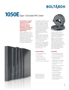 1050EType 1 Extruded PVC sheet
