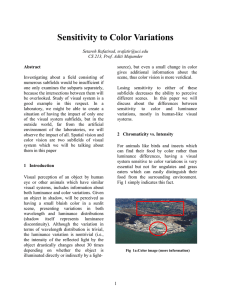 Sensitivity to Color Variations