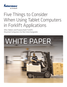 Why Tablets and Purpose Built Forklift
