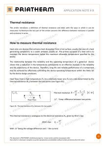 APPLICATION NOTE # B Thermal resistance How to