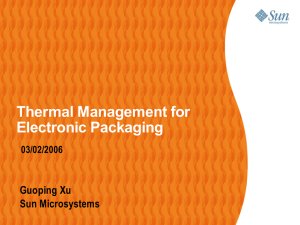 Thermal Management for Electronic Packaging