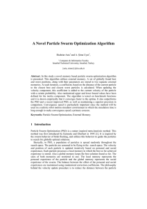 A Novel Particle Swarm Optimization Algorithm