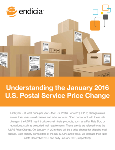 Understanding the January 2016 US Postal Service Price