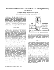 Closed-Loop Spurious Tone Reduction for Self-Healing