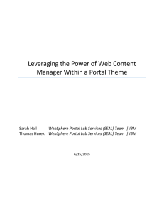 Leveraging the Power of Web Content Manager Within a Portal Theme