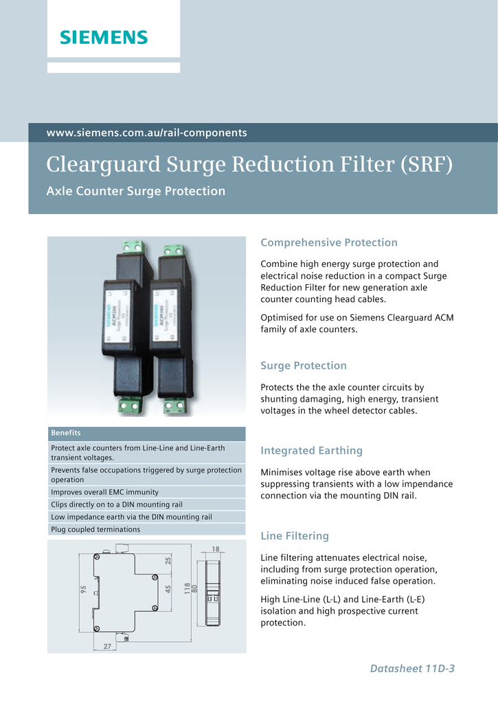 Clearguard Surge Reduction Filter Srf