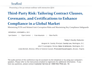 Third-Party Risk: Tailoring Contract Clauses, Covenants