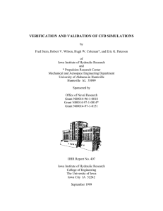 verification and validation of cfd simulations