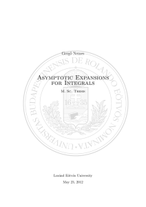 Asymptotic Expansions for Integrals