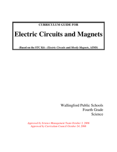 CURRICULUM GUIDE FOR Electric Circuits And Magnets
