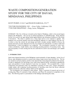 Waste Composition/Generation Study for the City of