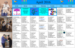 April KSV Calendar 2016 - The Hearth At Hendersonville