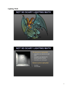 not so scary lighting math not so scary lighting math