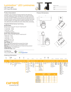 Spec Sheet — GE Lumination LED Luminaires TM