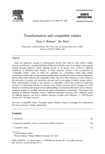 Transformation and compatible solutes