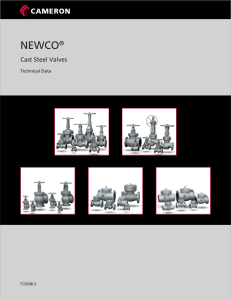 NEWCO Cast Steel Valves Technical Data Sheet