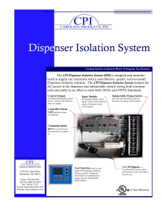 Dispenser Isolation System
