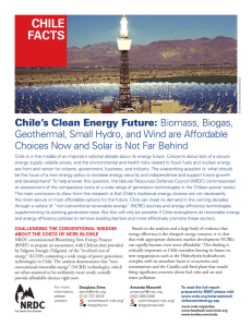 NRDC: Chile`s Clean Energy Future: Biomass, Biogas, Geothermal