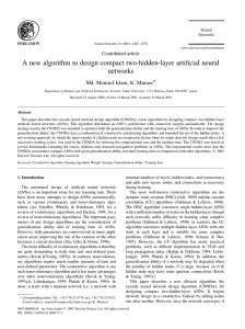 A new algorithm to design compact two-hidden