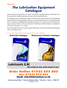Equipment Catalogue - Lubricants SW logo