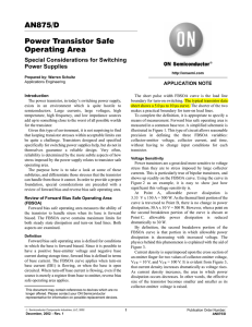 AN875/D Power Transistor Safe Operating Area