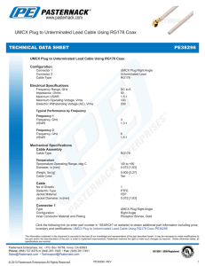 UMCX Plug to Unterminated Lead Cable Using RG178