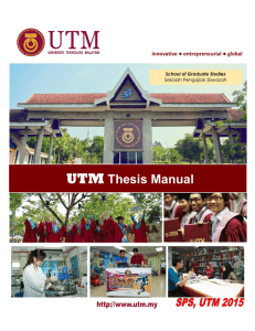 UTM Thesis Manual - School of Graduate Studies