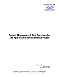 PM of Application Development Best Practices