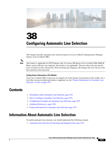 Configuring Automatic Line Selection