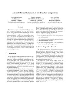 Automatic Protocol Selection in Secure Two-Party