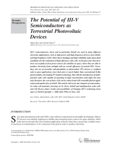 The potential of III-V semiconductors as terrestrial photovoltaic devices