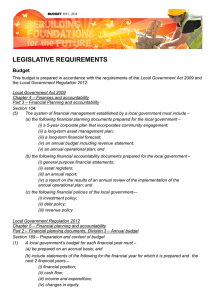 legislative requirements - Bundaberg Regional Council