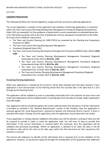 Planning Legislative Requirements - Newark and Sherwood District